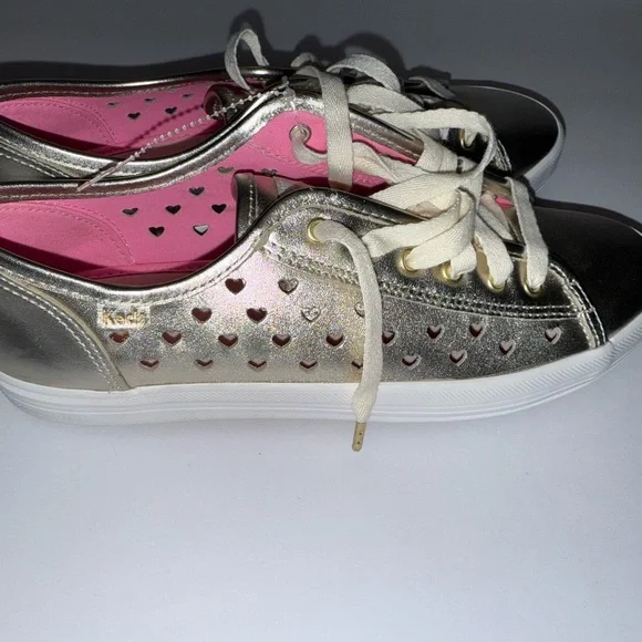 NWOT Keds x Kate Spade New York Kickstart Heart Perf Leather - Picture 2 of 5